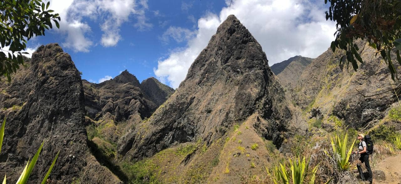 Le sentier vers Mafate, cirque sans route accessible seulement à pied