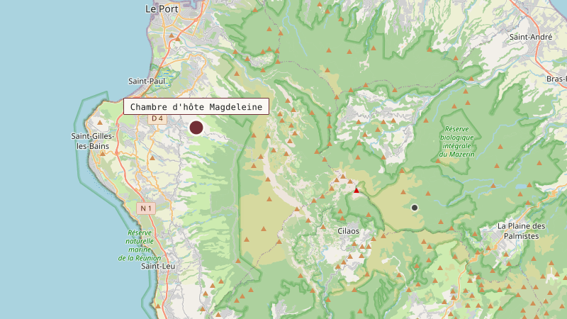 Carte situant Chambre d'hôte Magdeleine