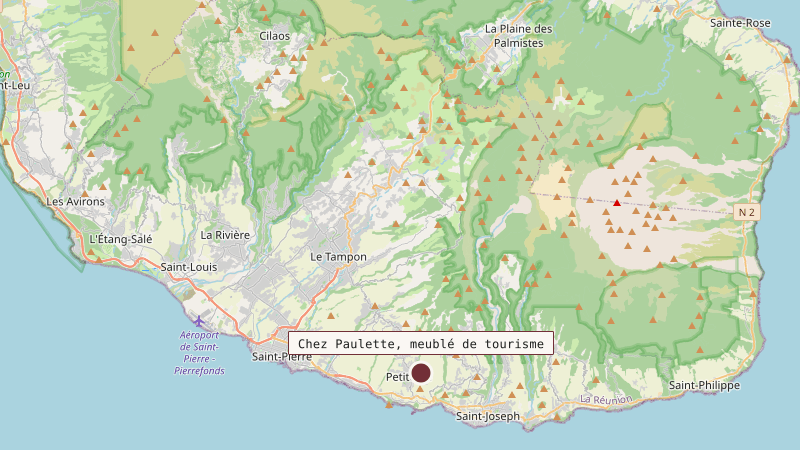 Carte situant Chez Paulette, meublé de tourisme