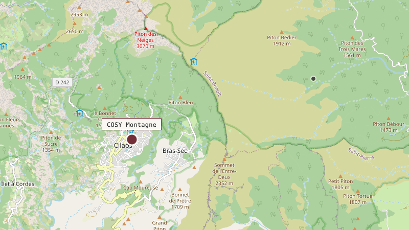 Carte situant COSY Montagne