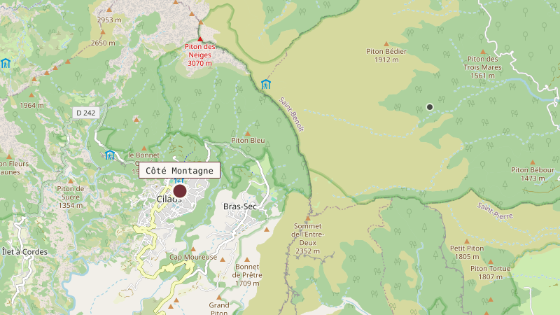 Carte situant Côté Montagne