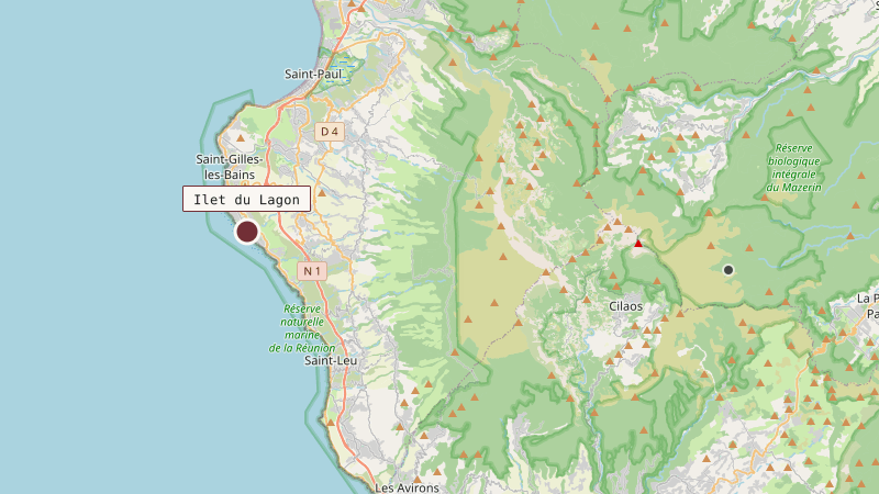 Carte situant Ilet du Lagon