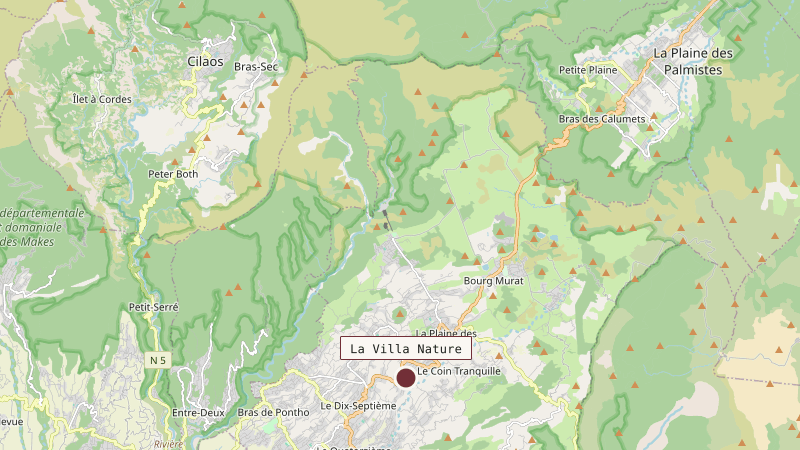 Carte situant La Villa Nature