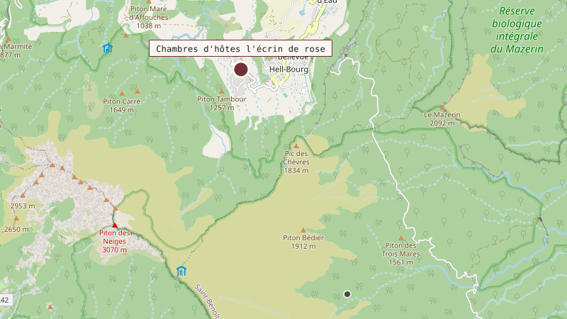 Carte situant Chambres d'hôtes l'écrin de rose