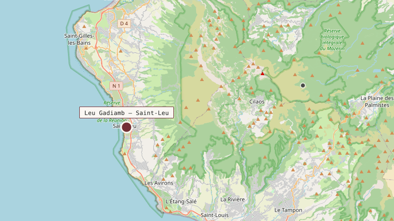 Carte situant Leu Gadiamb — Saint-Leu