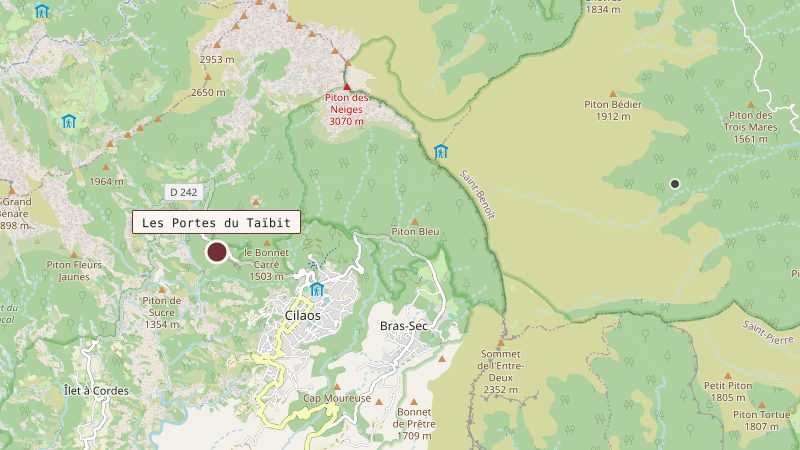Carte situant Les Portes du Taïbit