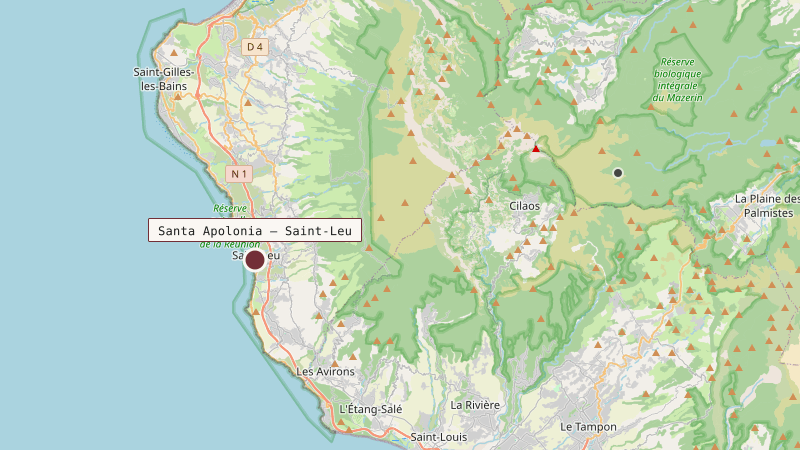 Carte situant Santa Apolonia — Saint-Leu