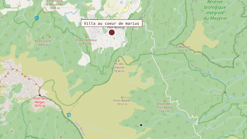 Carte situant Villa au coeur de marius
