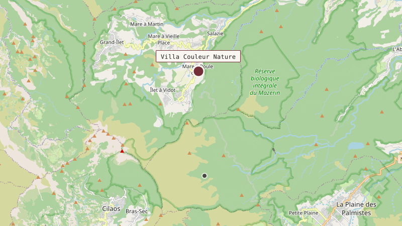 Carte situant Villa Couleur Nature