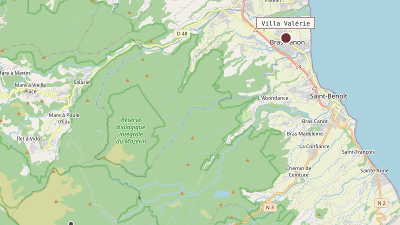 Carte situant Villa Valérie